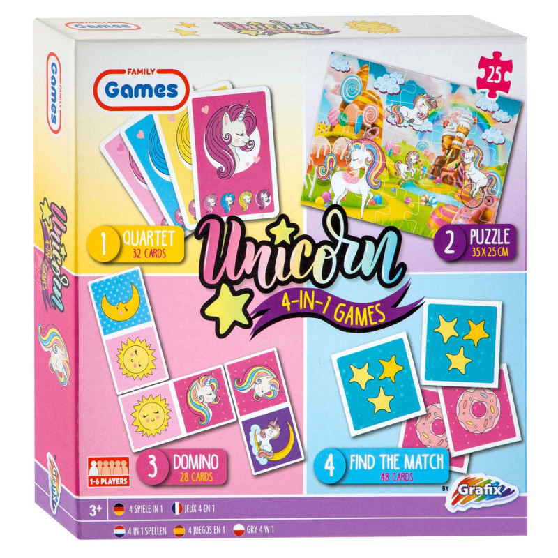 Grafix - Game Box 4in1 Unicorn 300035