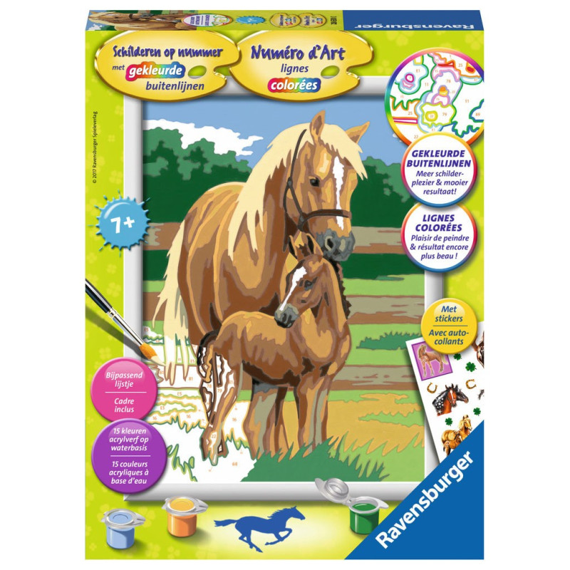 RAVENSBURGER Painting by numbers-horse love