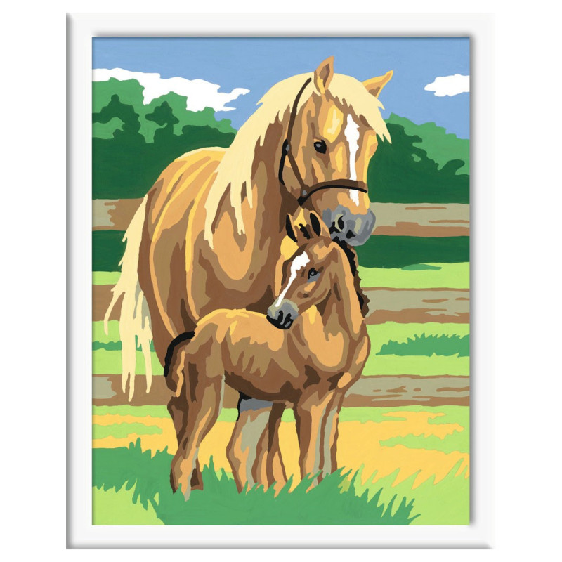 RAVENSBURGER Painting by numbers-horse love