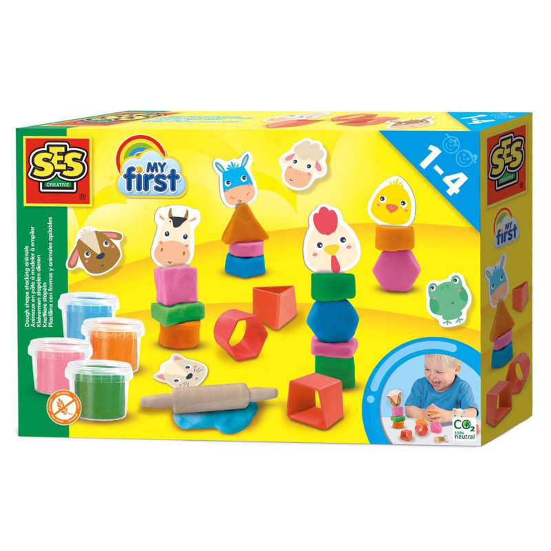 SES My First - Clay Shapes Stacking Animals 14439