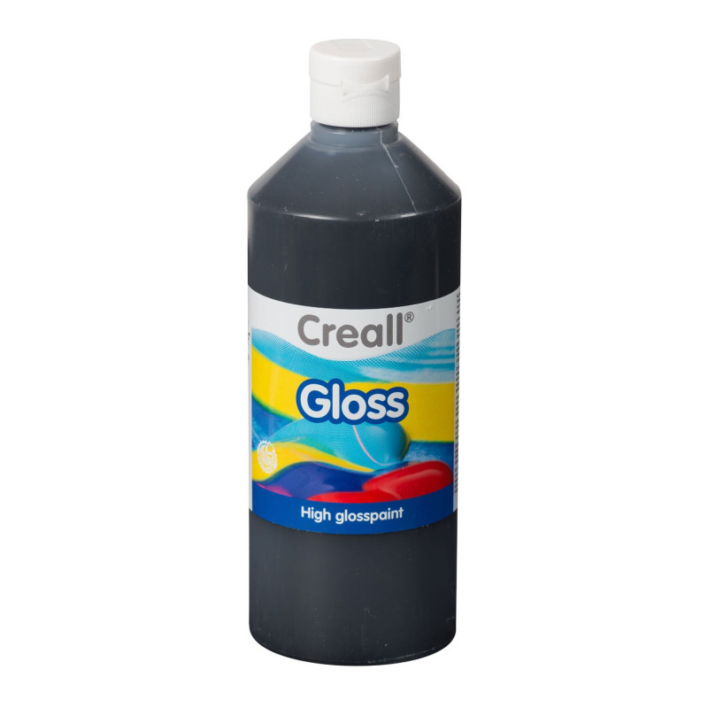 Creall Gloss Gloss Paint Black, 500ml 01279