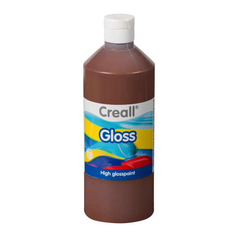 Creall Gloss Gloss Paint Brown, 500ml 01277