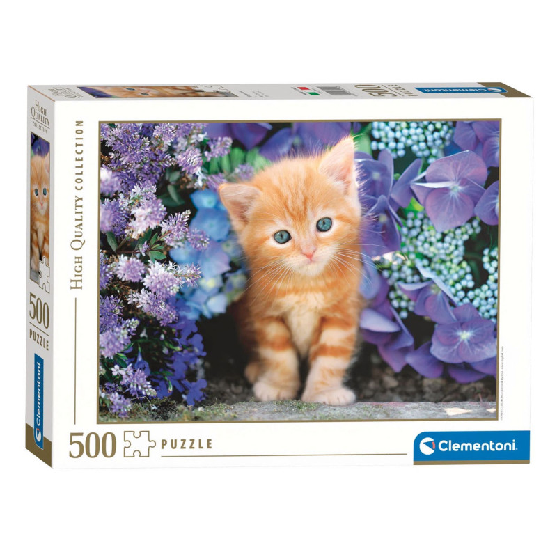 Clementoni Puzzle Chat avec fleurs 500 pièces 30415
