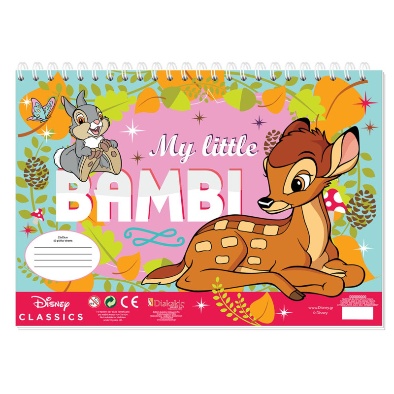 Livre de coloriage avec stickers Disney - Bambi 000563019