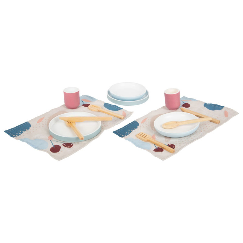 Small Foot - Wooden Cutlery Set with Placemats, 15pcs. 12245
