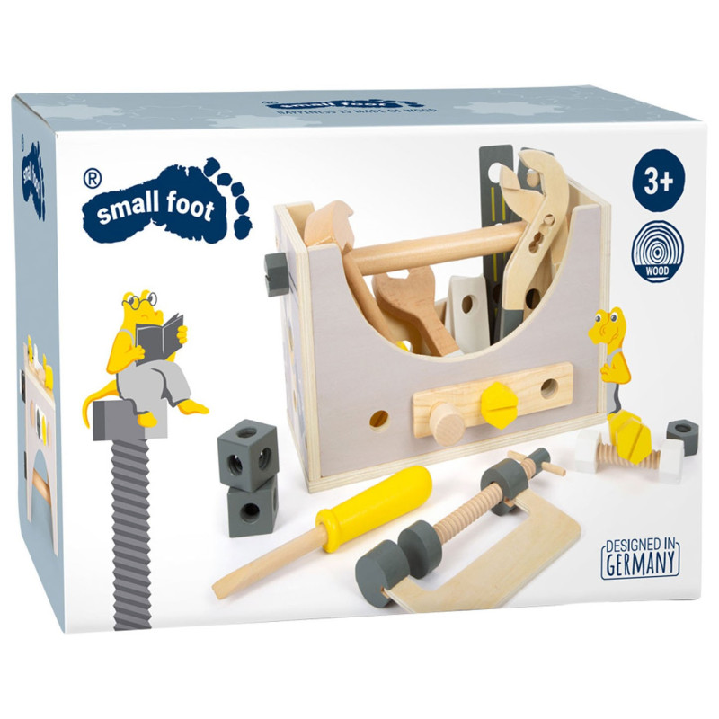 Small Foot - Wooden Toolbox 2in1, 28pcs. 11809