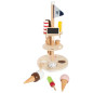 Small Foot - Wooden Ice Creams with Holder, 15pcs. 12232