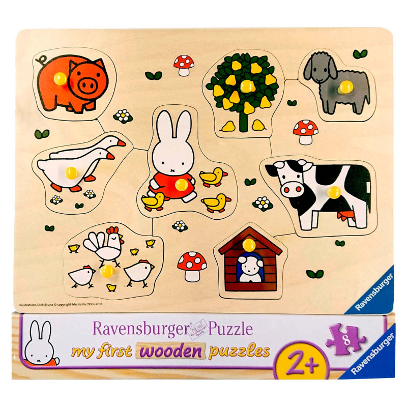 RAVENSBURGER Navel puzzle Miffy on the Farm, 8st.