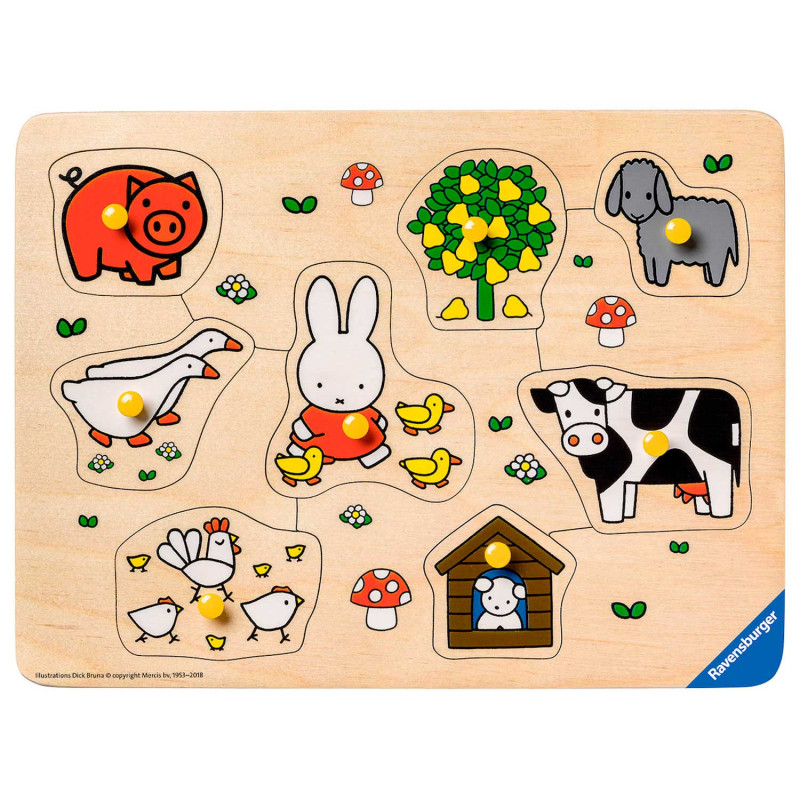 RAVENSBURGER Navel puzzle Miffy on the Farm, 8st.