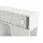 SHERWOOD Lit gigogne enfant contemporain blanc perle + tete de lit etageres integrees - l 90 x L 200 cm
