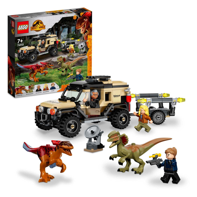 Lego - LEGO Jurassic 76951 Pyroraptor and Dilophosaurus Transport
