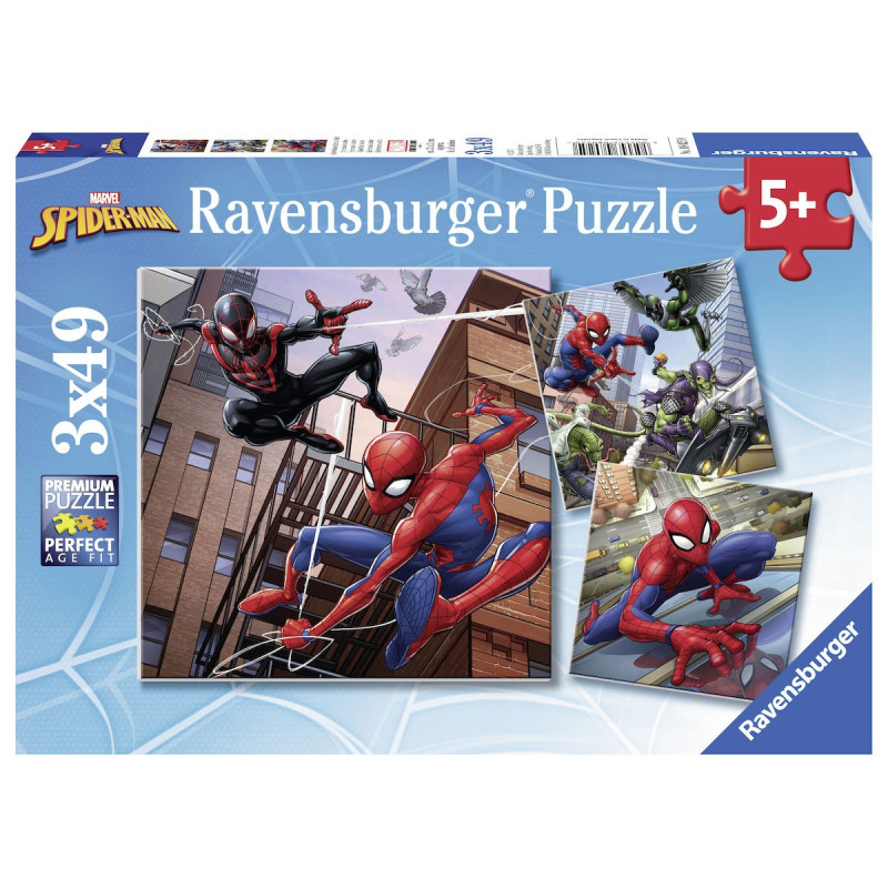 RAVENSBURGER Spiderman Puzzle, 3x49st.
