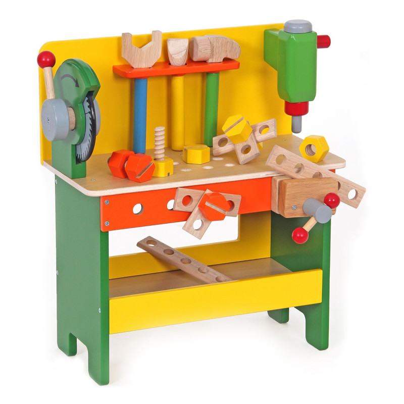 Mentari work bench with saw