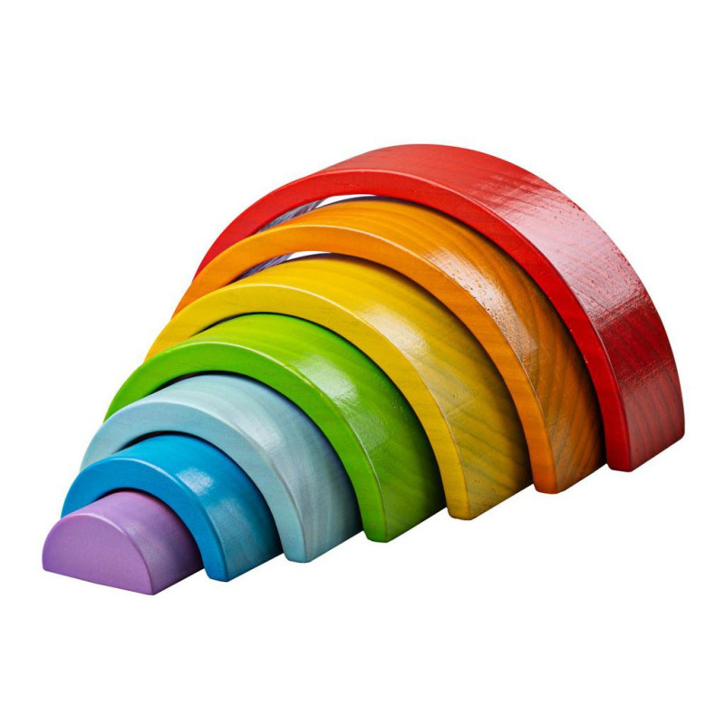 Bigjigs - Small Wooden Rainbow Stacking Game, 11pcs. BJ499