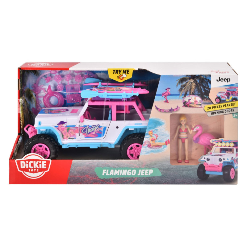 Dickie Flamingo Jeep with Toy Figure 203835006