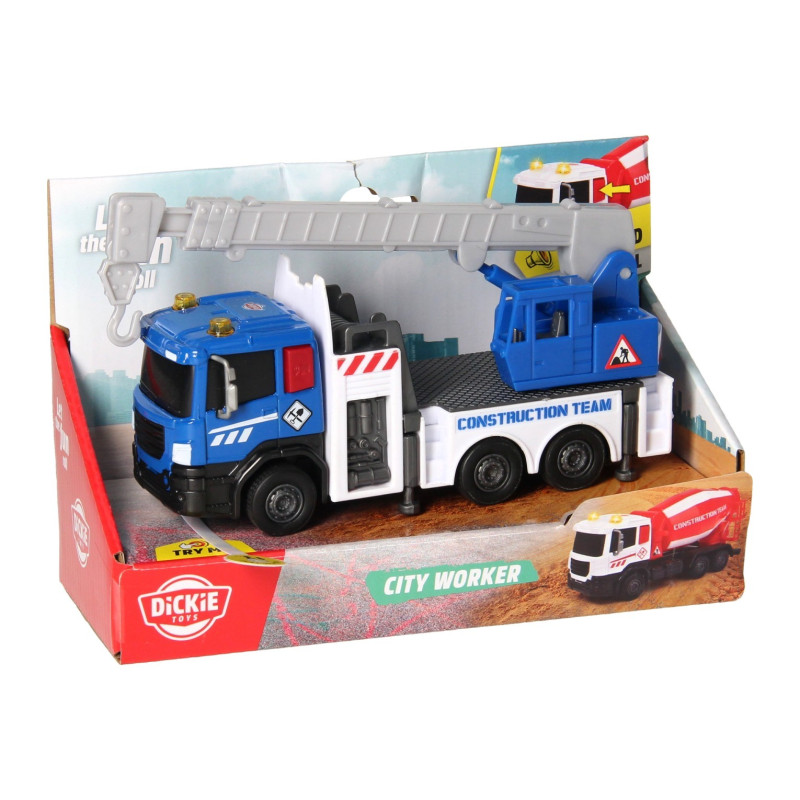 Dickie City Worker Truck with Crane 203722014