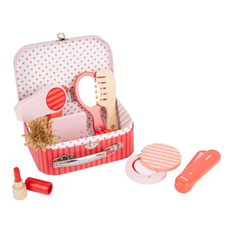 Small Foot - Wooden Retro Play Makeup in Suitcase 11776