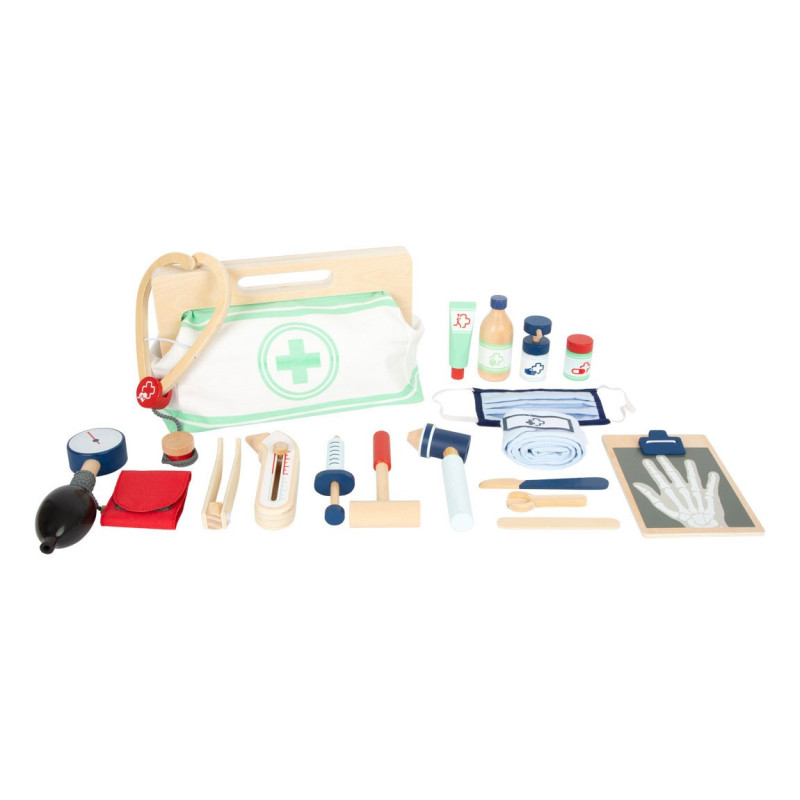 Small Foot - Doctor's Bag with Wooden Doctor Accessories, 18 pcs. 11916