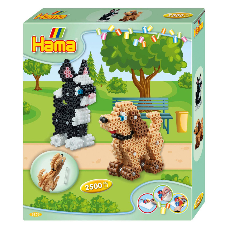 Hama Iron on Bead Set - Cat and Dog, 2500pcs. 3253