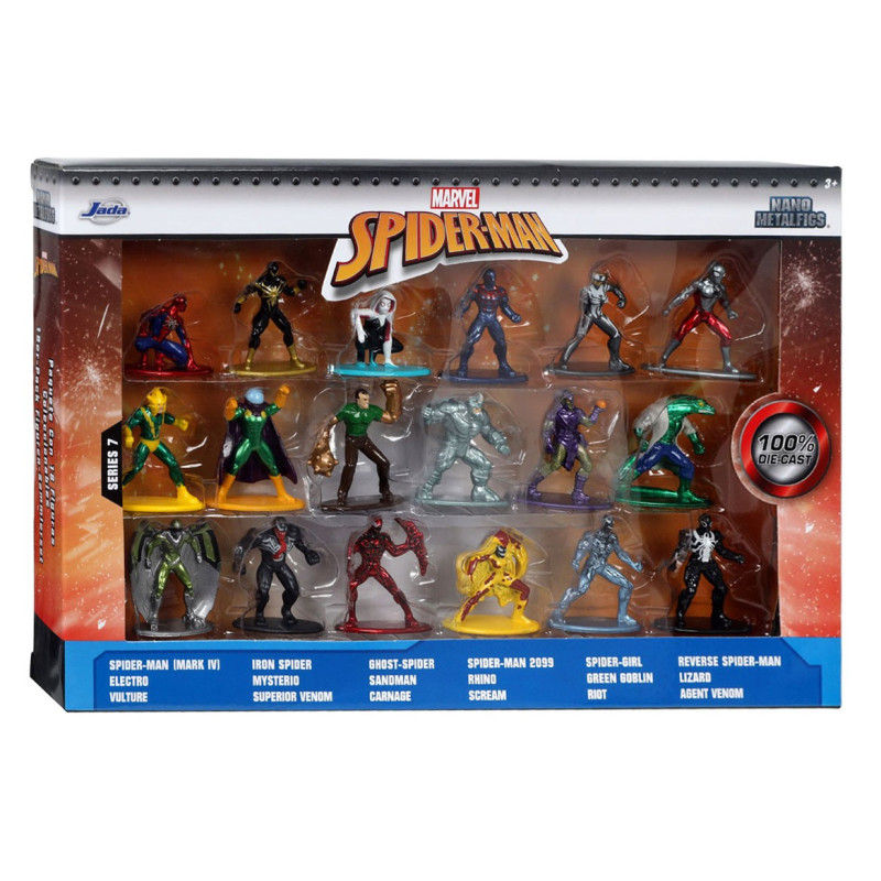Simba - Set de 18 figurines en métal Marvel Spiderman