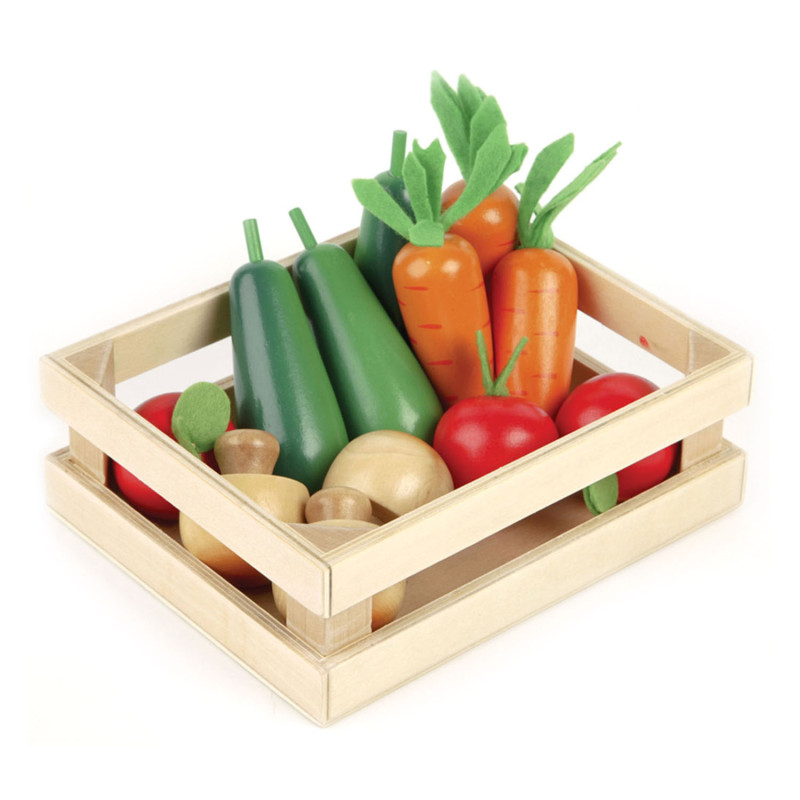 Bigjigs - Wooden Winter Vegetables in a Crate T0134
