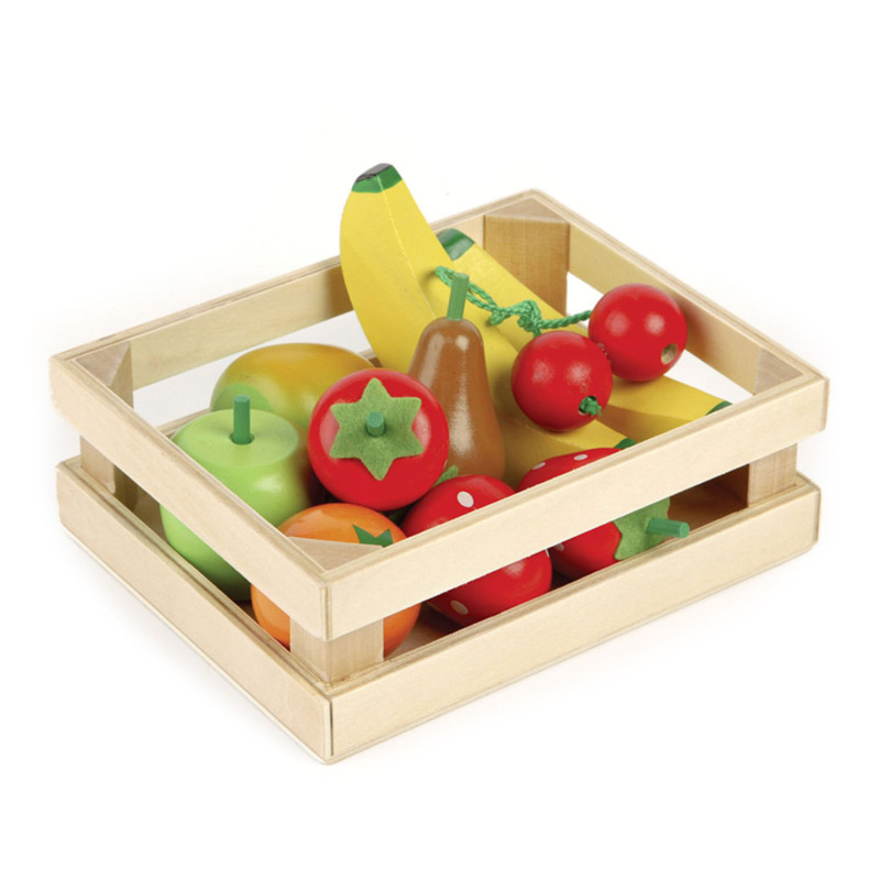 Bigjigs - Wooden Fruit in a Crate T0131