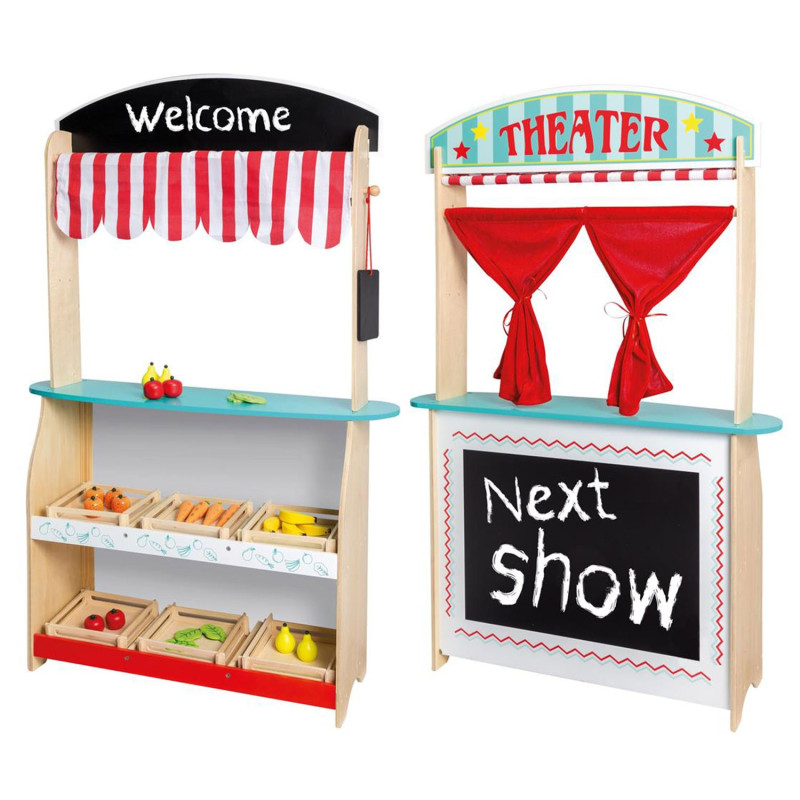 JOUéCO Joueco theatre and Shop with accessories, 2 in 1