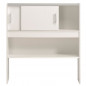 SCOOP Lit Enfant avec 3 meubles de rangement contemporain decor blanc - l 90 x L 200 cm