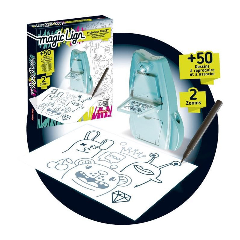 Magic Lign - Projecteur Pocket - Dessins et Coloriages - Des 5 ans - Lansay