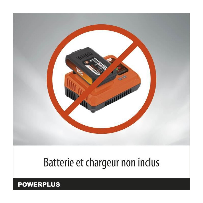Tronçonneuse a batterie 20V Dual Power POWDPG7570 - Guide de 300 mm - Livrée sans batterie ni chargeur