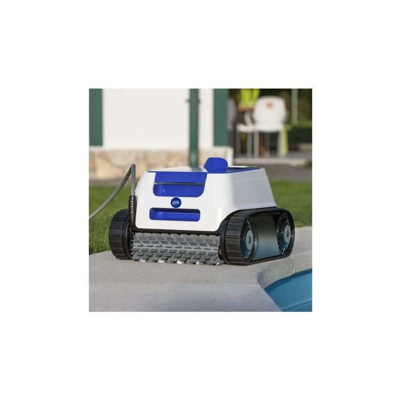 Robot piscine GRE ER 230 - Entretien fond, parois et lignes d'eau - Piscine enterrée ou hors-sol paroi rigide 9x4m - Autonomie