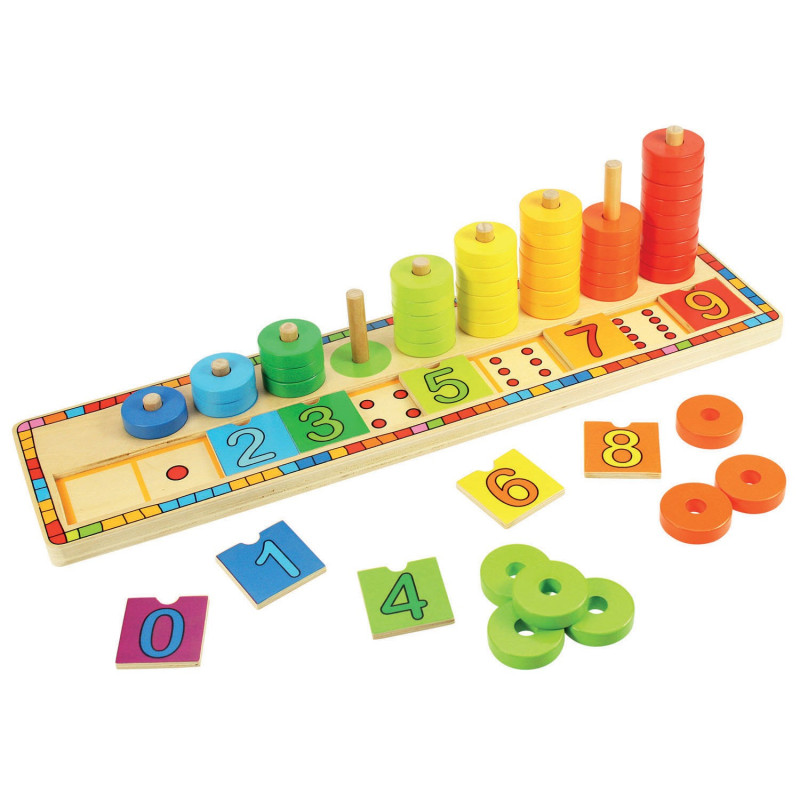 BIGJIGS Wooden Learning Game Counting, 55dlg.