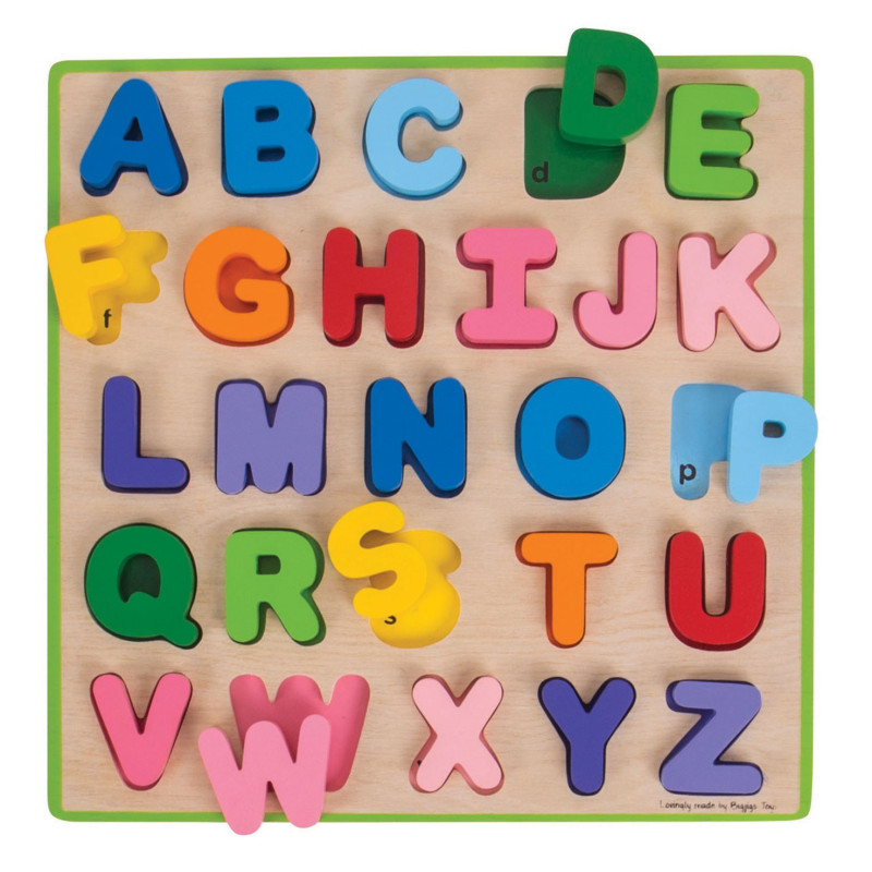 BIGJIGS Wooden Alphabet Puzzle, 26st.