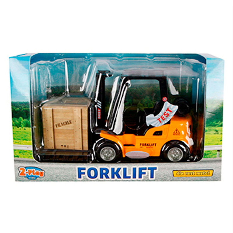 2-PLAY TRAFFIC 2-Play Die-cast Forklift Truck with Light and Sound, 14cm