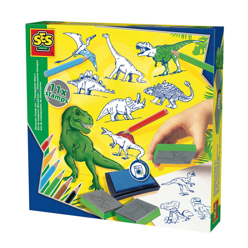 SES Kit de tampons dinosaures