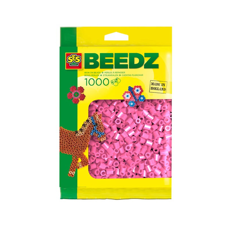 SES Ironing beads-pink, 1000pcs.