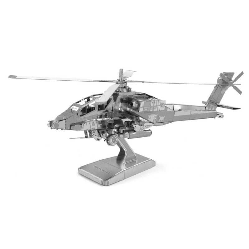 EUREKA Metal Earth AH-64 Apache Silver Edition