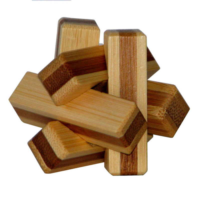 EUREKA 3D Bamboo Brain puzzle Firewood **