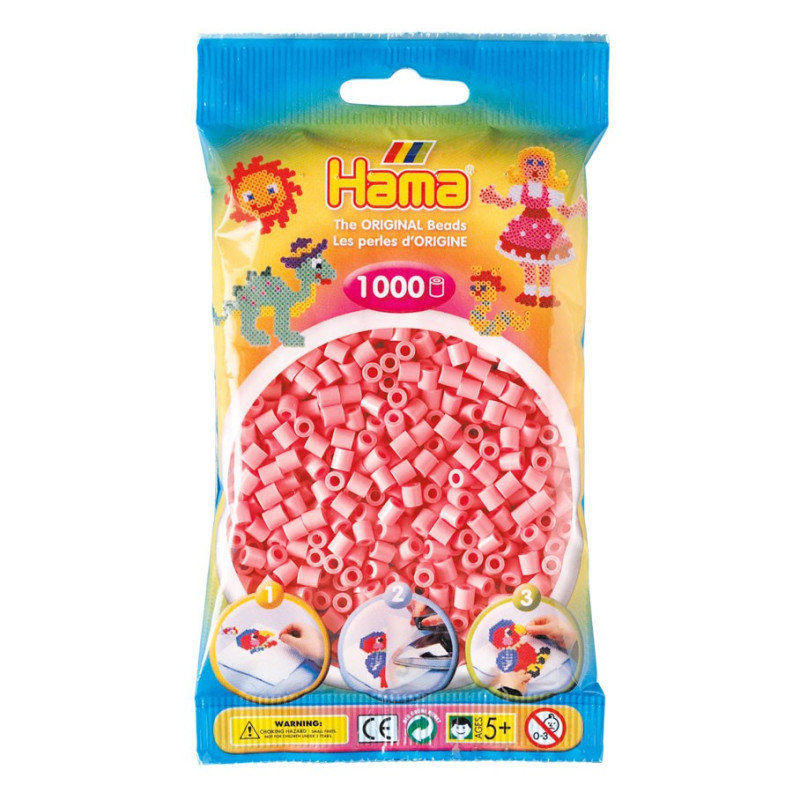 Hama Ironing beads-pink (06), 1000pcs.