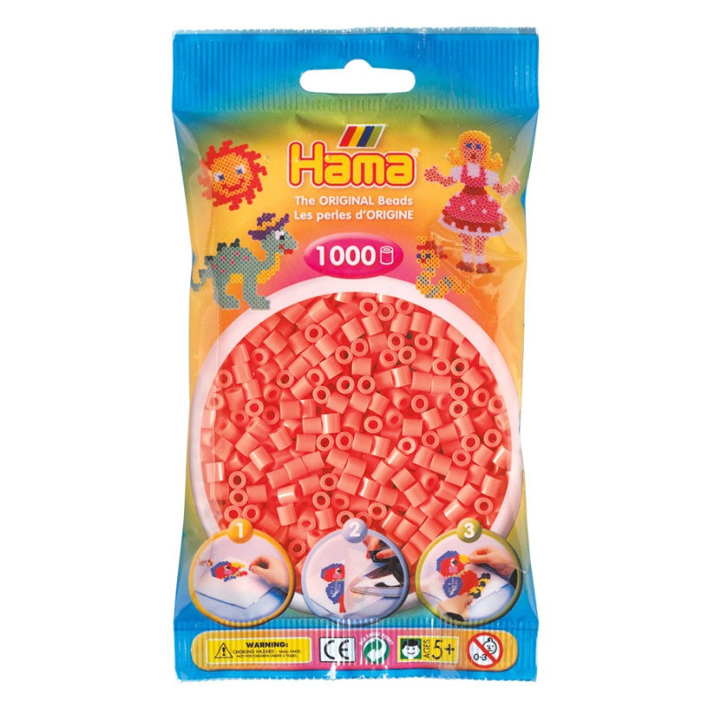 Hama Ironing beads-Red Pastel (044), 1000pcs.