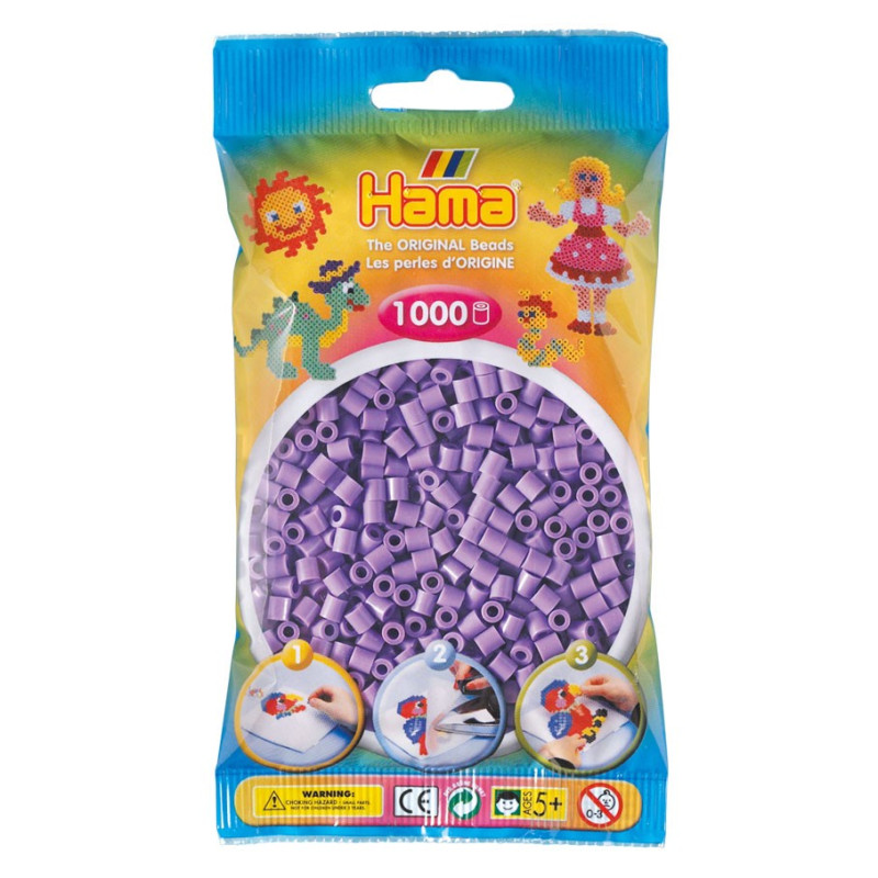 Hama Ironing beads-purple Pastel (045), 1000pcs.