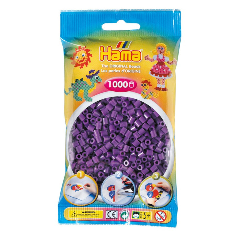 Hama Ironing beads-purple (07), 1000pcs.