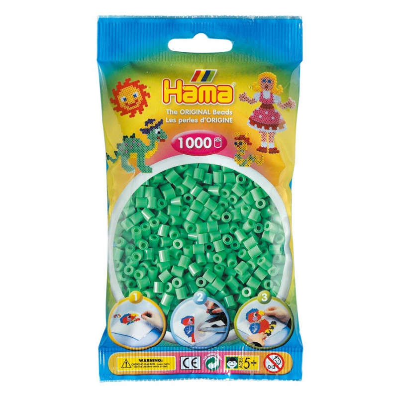 Hama Ironing beads-Mint green (011), 1000pcs.