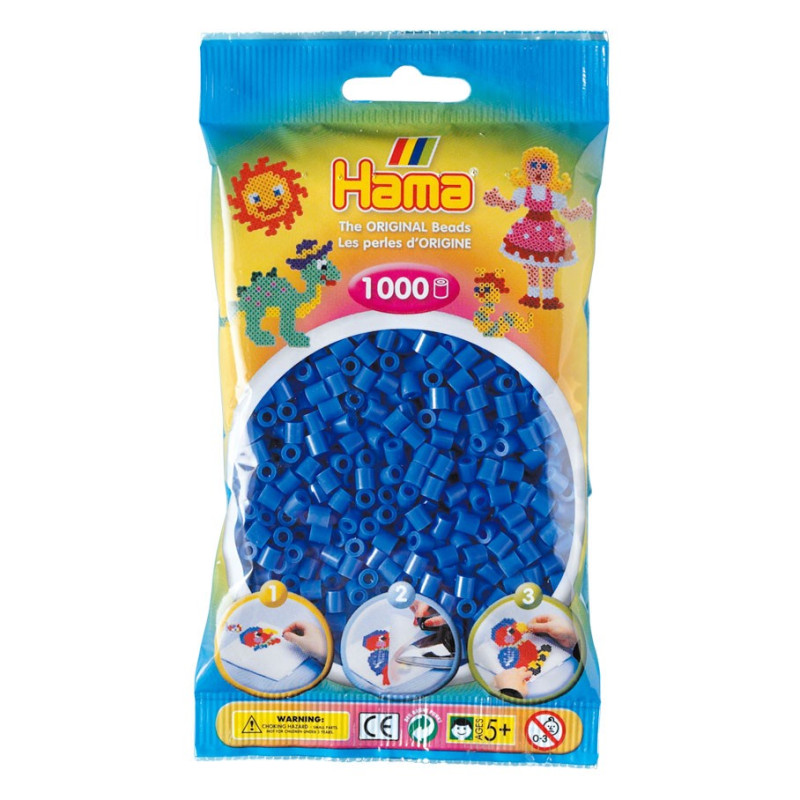 Hama Iron-on Beads - Blue, (09) 1000pcs.