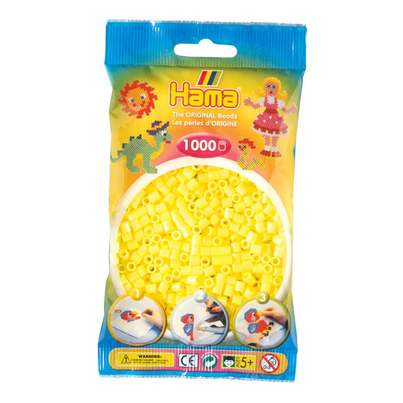Hama Ironing beads-yellow Pastel (043), 1000pcs.