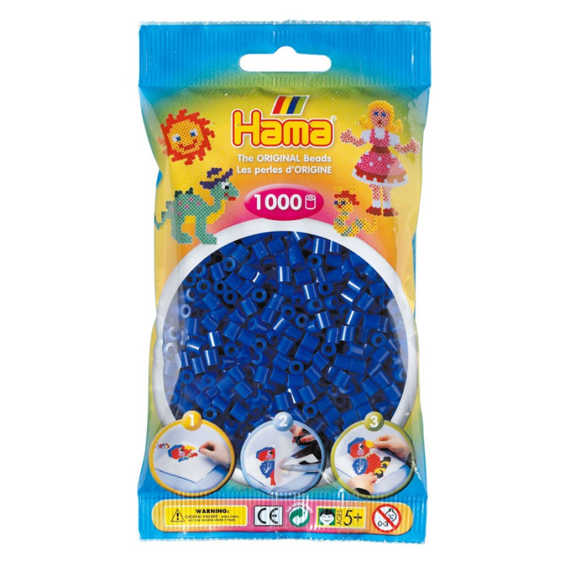 Hama Ironing beads-dark blue (08), 1000pcs.