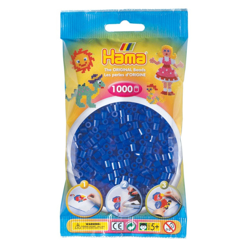 Hama Ironing beads-blue Neon (036), 1000pcs.