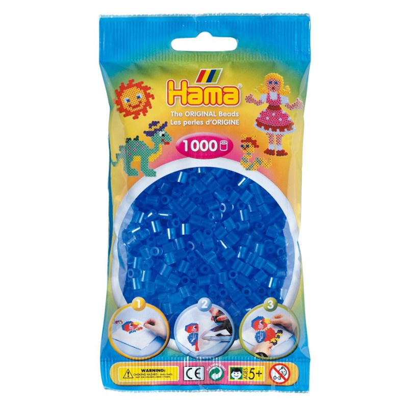 Hama Ironing beads-Transparent Blue (015), 1000pcs.