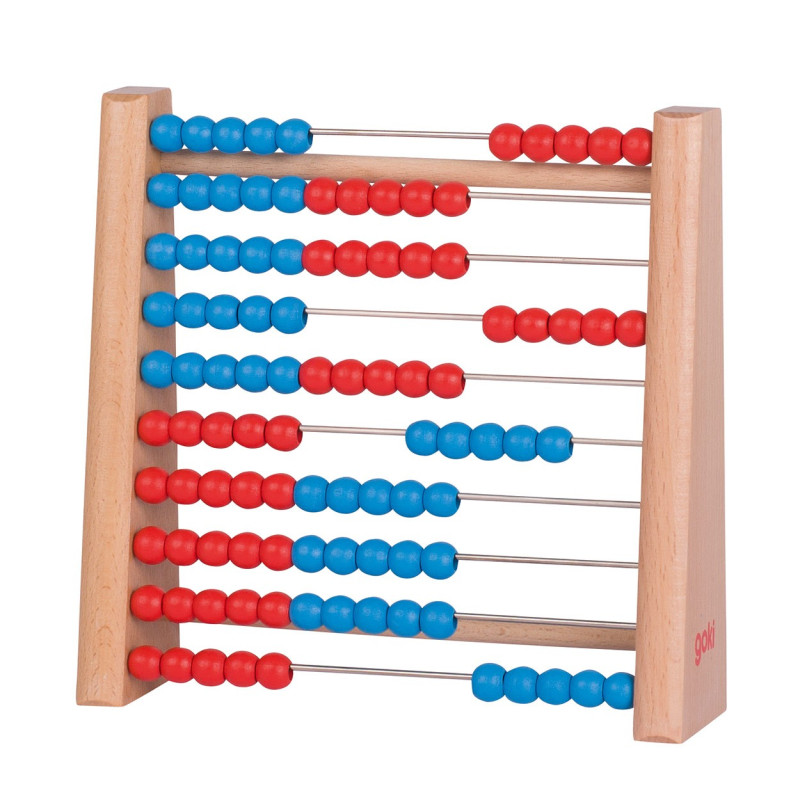 GOKI Wooden abacus, 17x16.5 cm