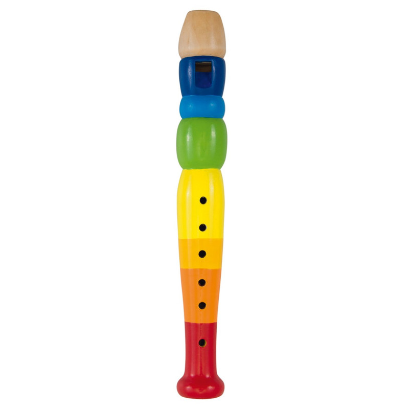 GOKI Flûte de 20 cm en bois multicolore